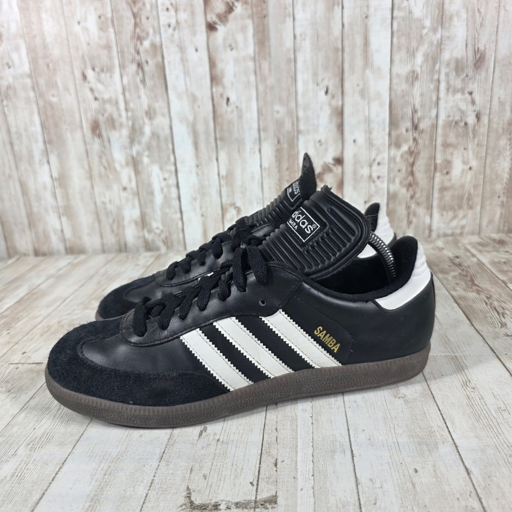Adidas Samba Classic Mens Black White Gum Indoor Soccer Shoes 034563 Size 8.5‎ - Picture 2 of 8
